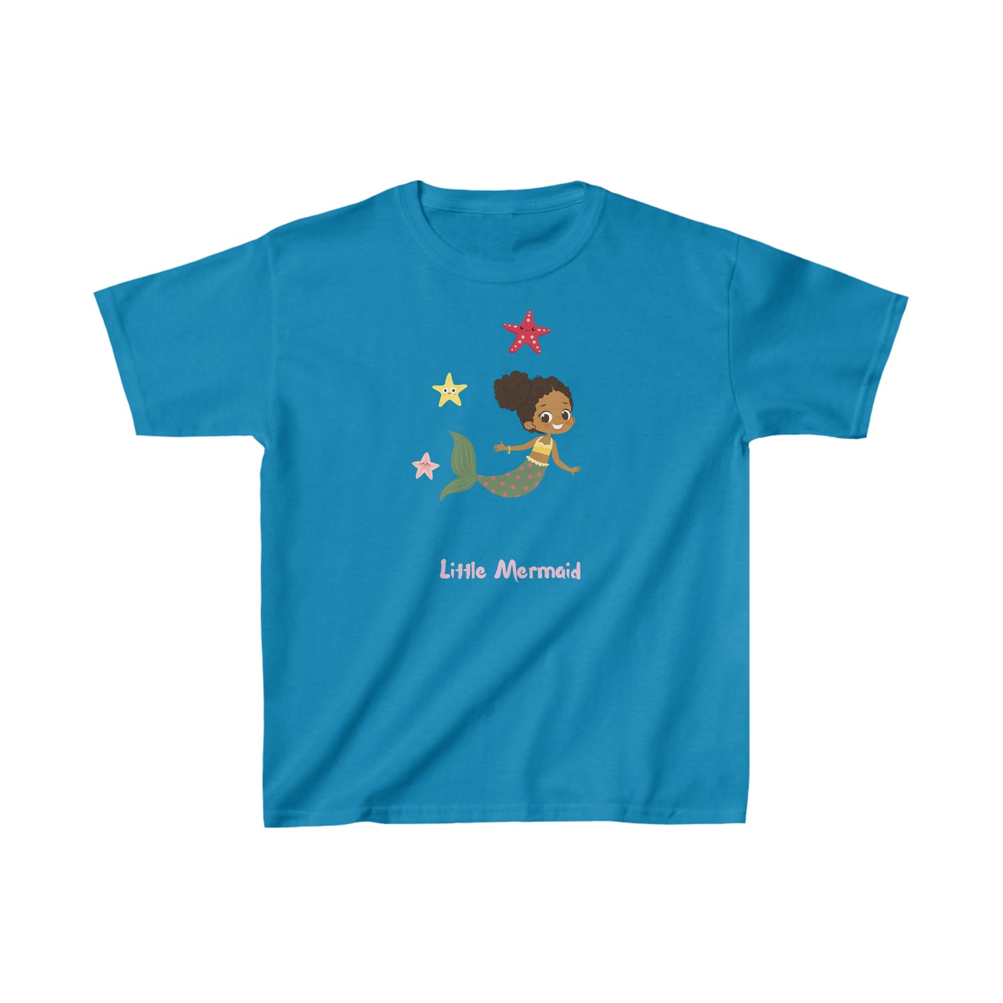 Kids Heavy Cotton™ Tee Little Mermaid with Star Fish