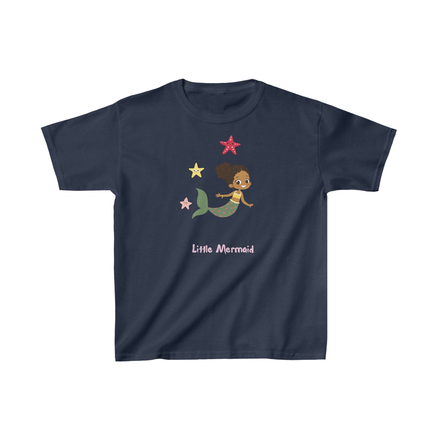 Kids Heavy Cotton™ Tee Little Mermaid with Star Fish