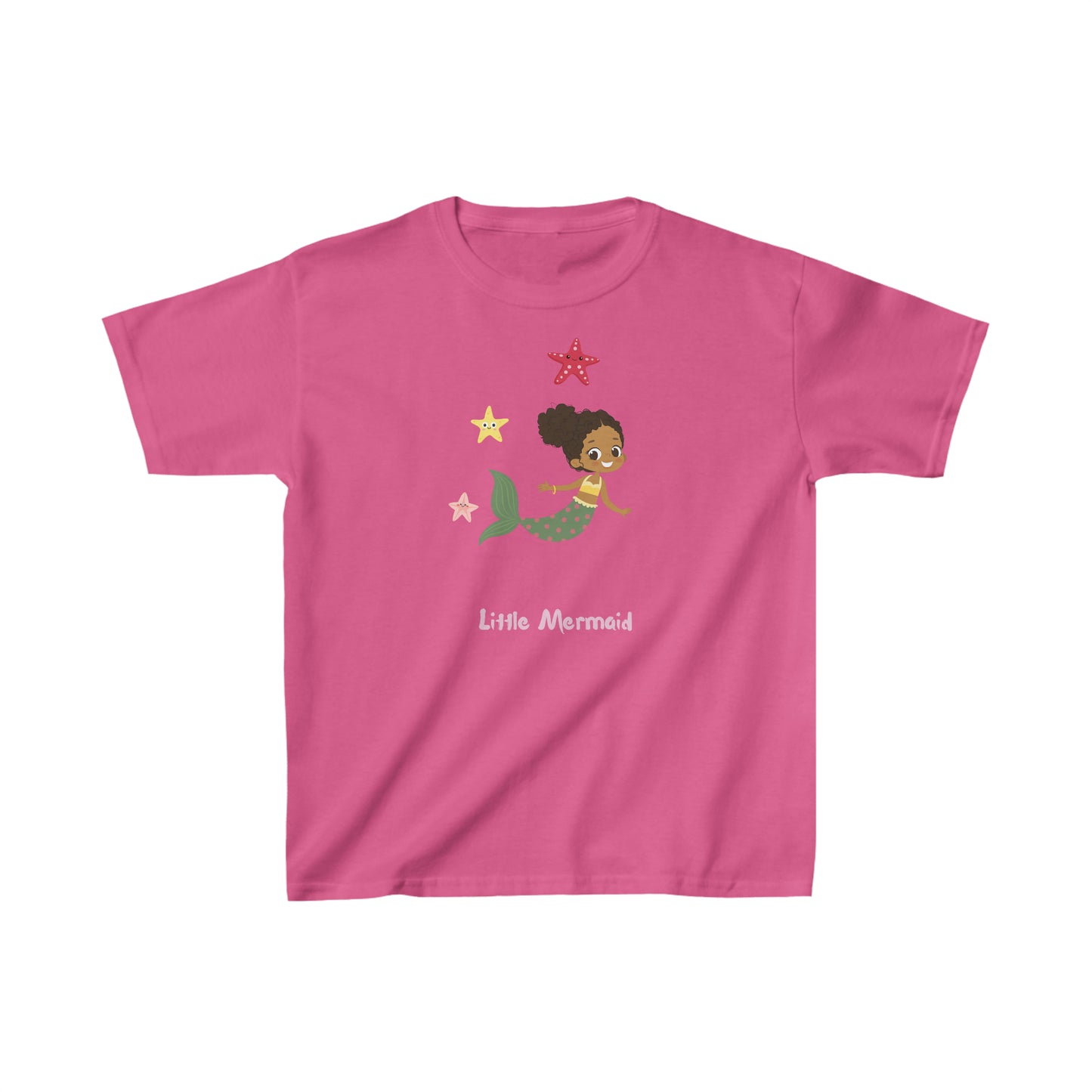 Kids Heavy Cotton™ Tee Little Mermaid with Star Fish