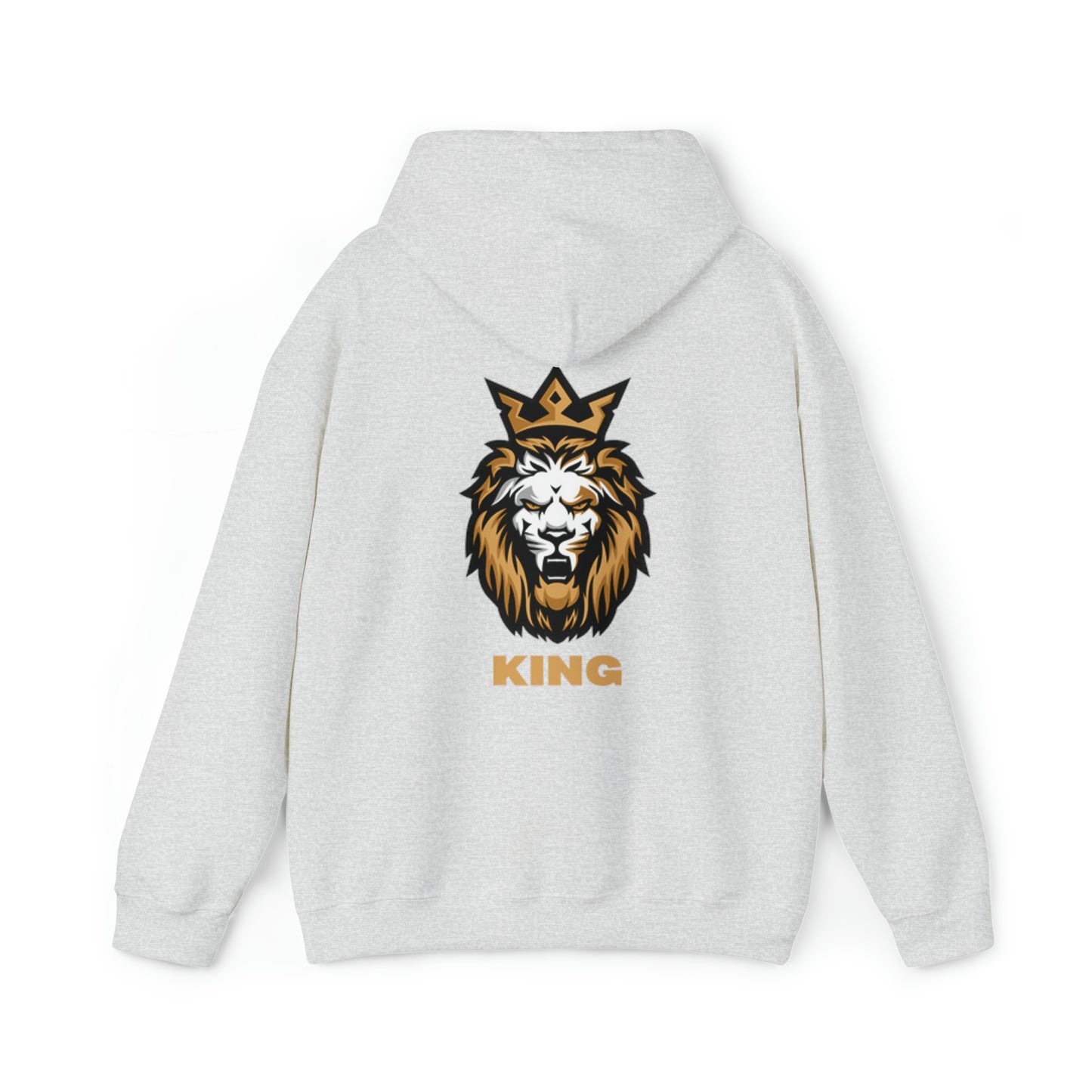 Mens Heavy Blend™ Hooded Sweatshirt King On Back w/LOGO on Front