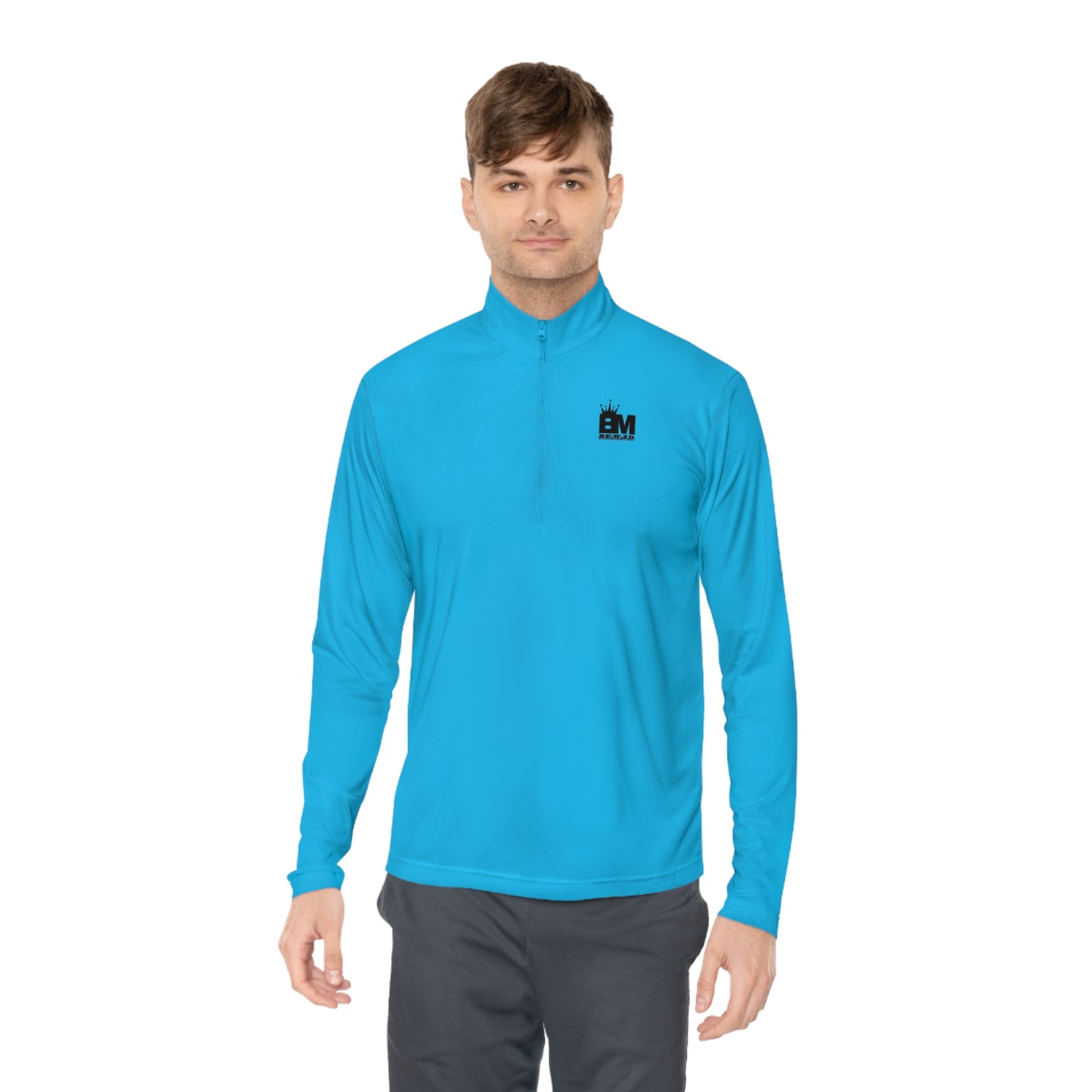 Mens Quarter-Zip Pullover BEMAD Logo