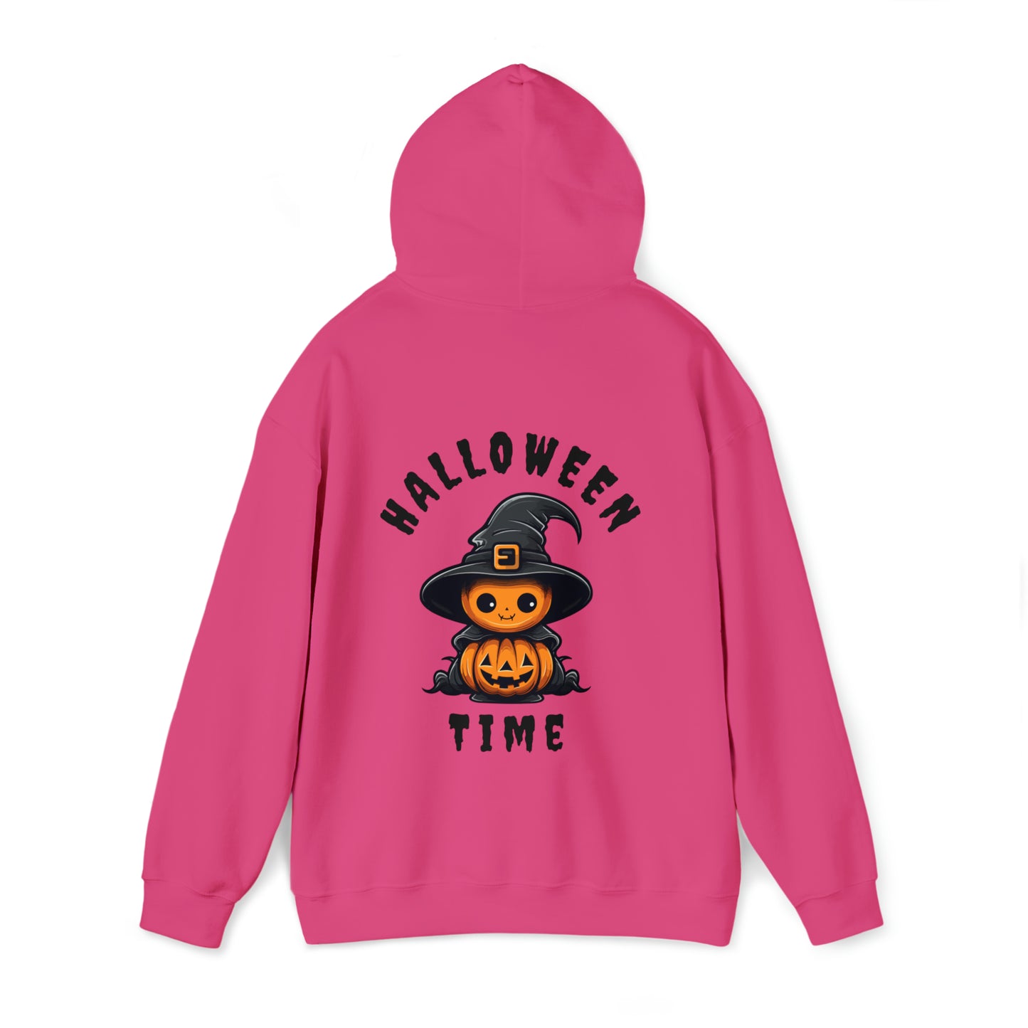 Women's Heavy Blend™ Hooded Sweatshirt - Halloween Time Back of Hoodie