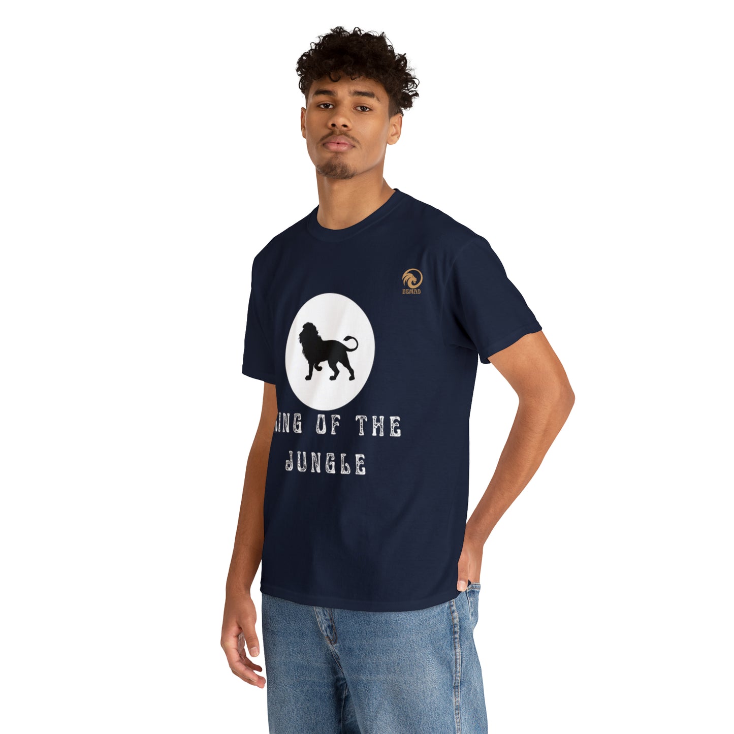 Mens Heavy Cotton Tee, King of the Jungle