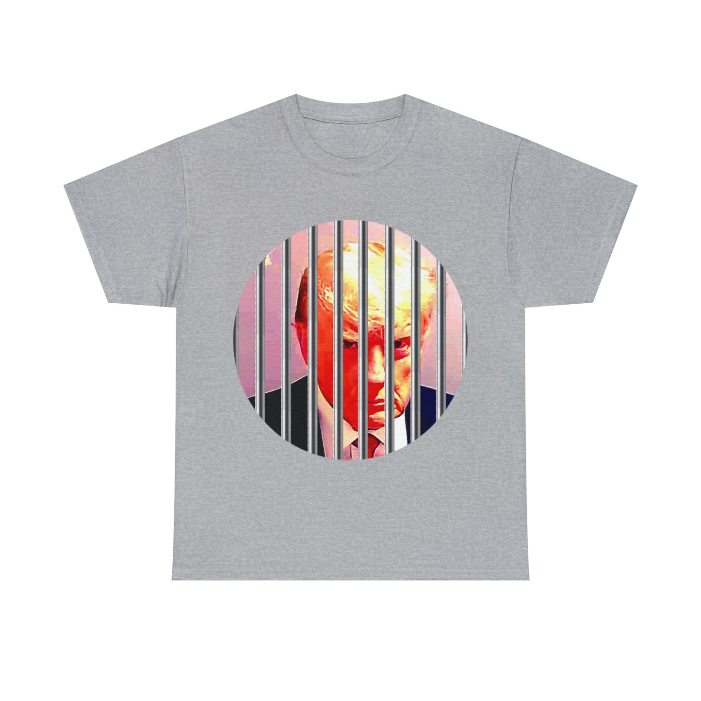 Unisex Heavy Cotton Tee, Donald Trump Behind Bars