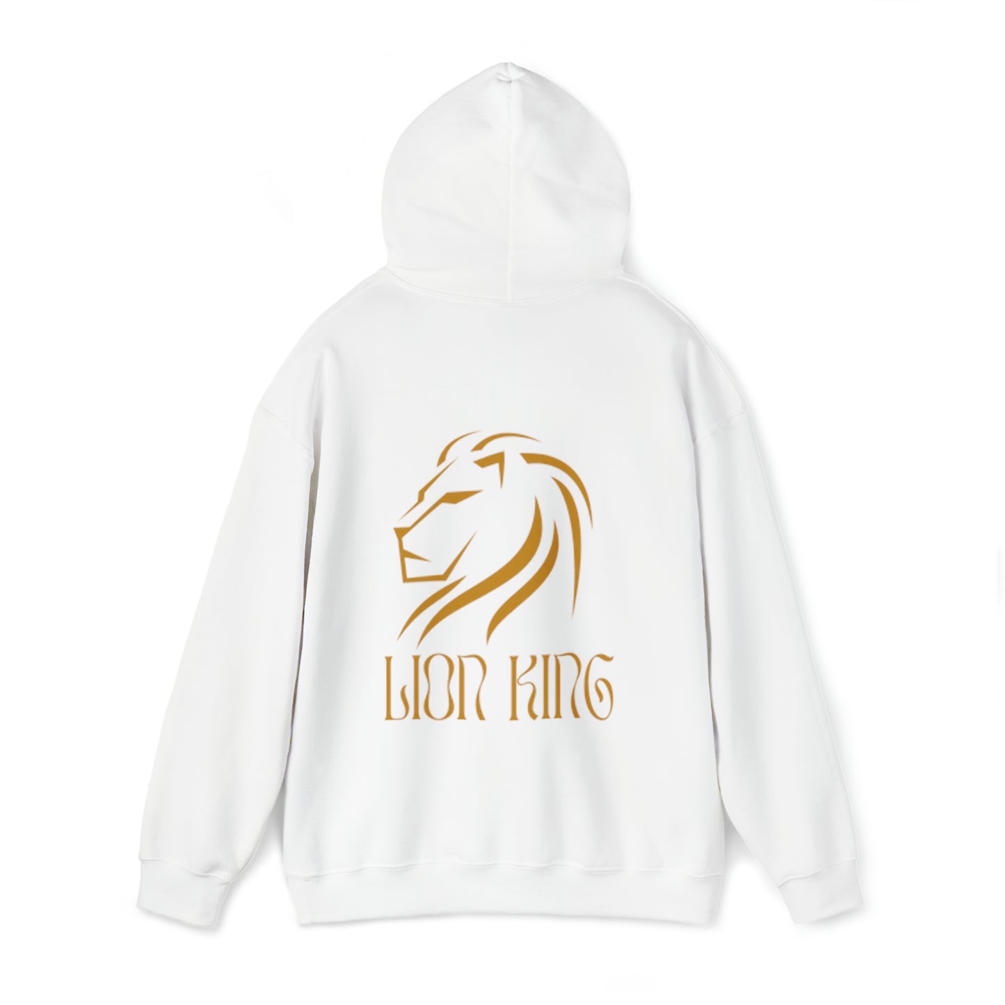 Mens Heavy Blend™ Hooded Sweatshirt - Lion King back of hoodie w/LOGO front